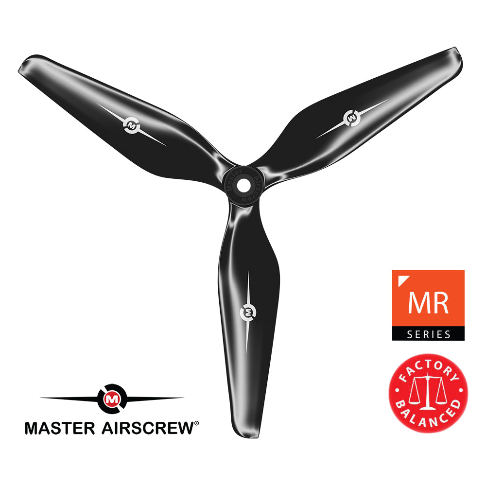 3MR Series - 3-Blade 11x5.5 Propeller (CW) Rev./Pusher Black - Master Airscrew