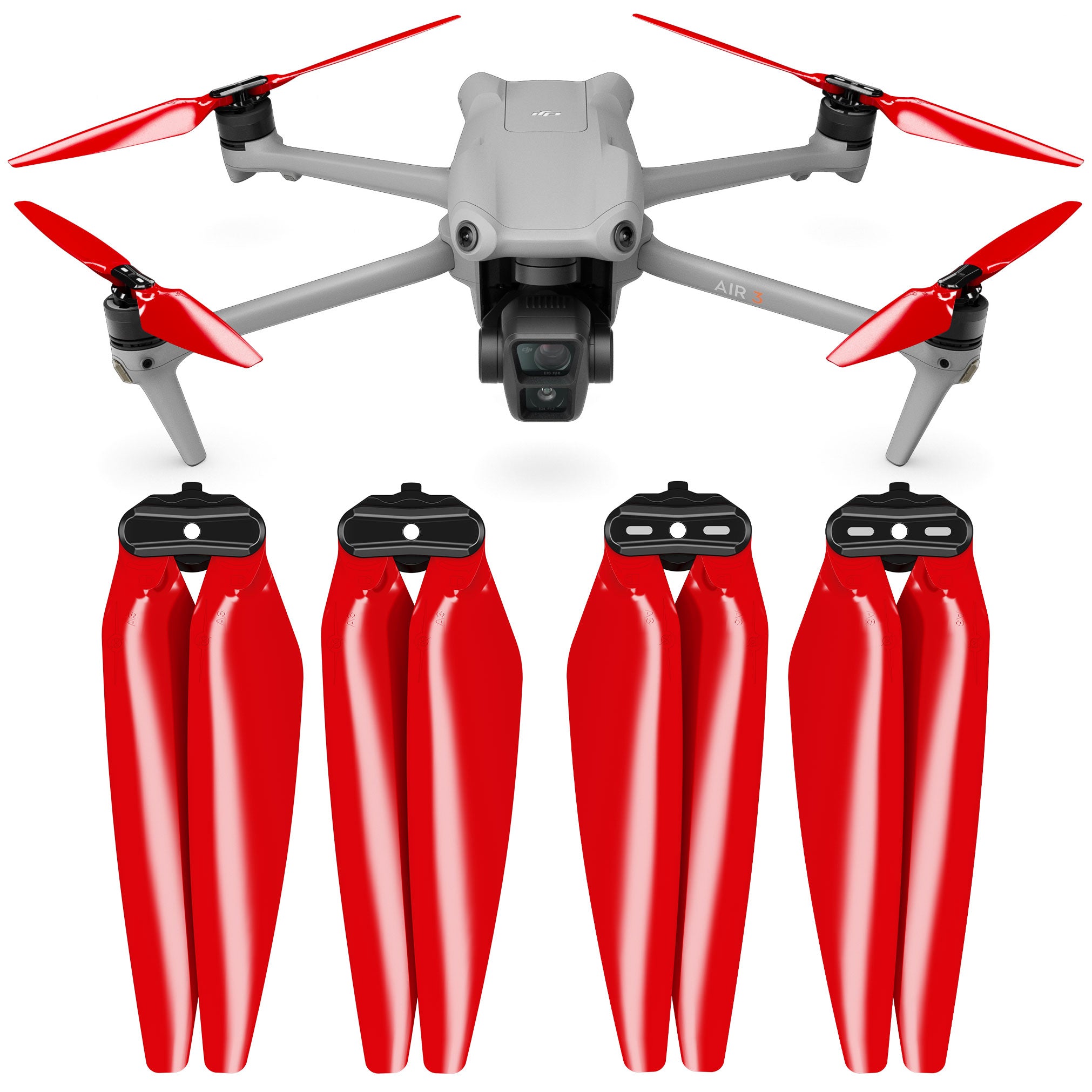 DJI Air STEALTH Upgrade Propellers -x4 RED