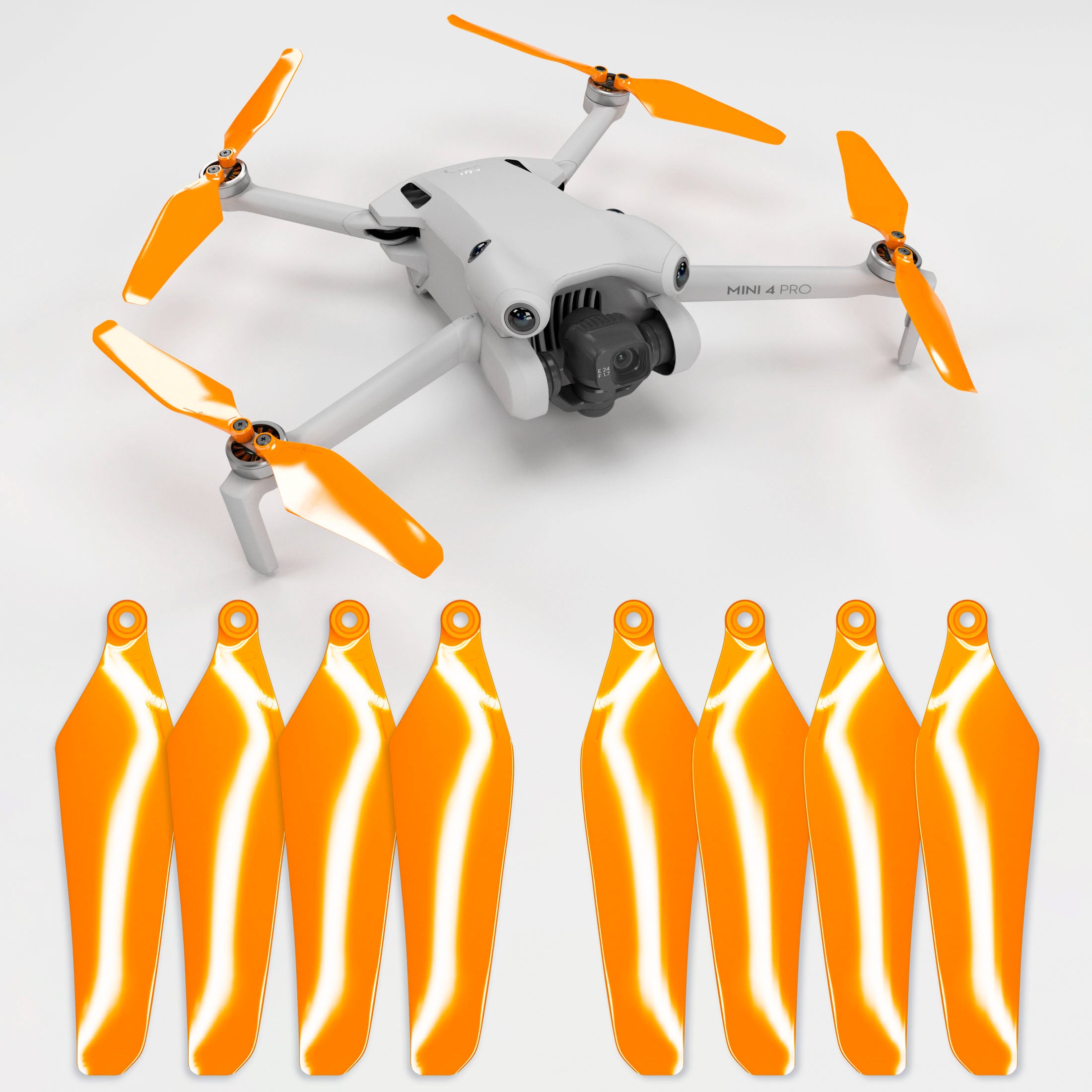 DJI Mini 4 / 3 Pro SUPER STEALTH Upgrade Propellers - x4 Orange - Master Airscrew