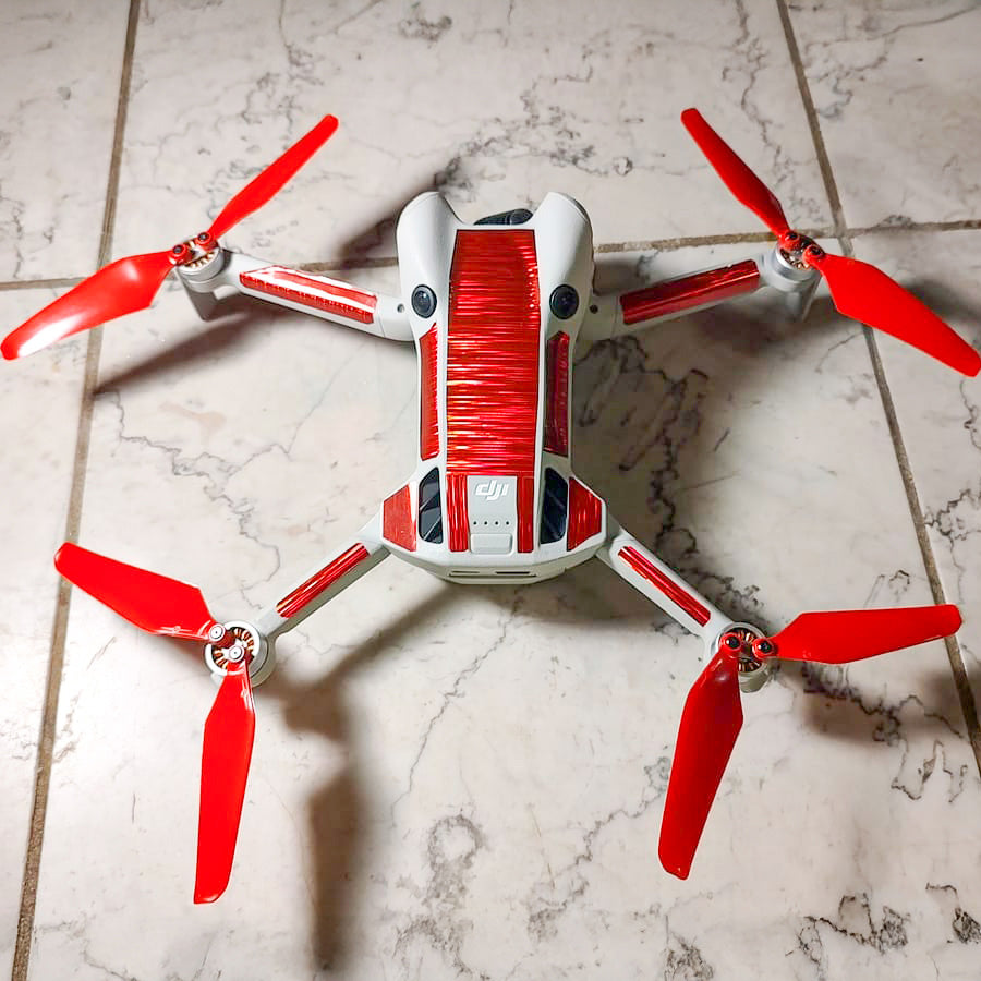 DJI Mini 4 / 3 Pro SUPER STEALTH Upgrade Propellers - x4 Red