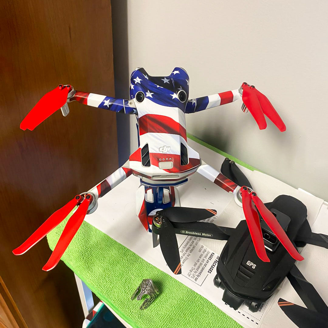 DJI Mini 3 Pro / 4 Pro STEALTH Upgrade Propellers - x4 Red