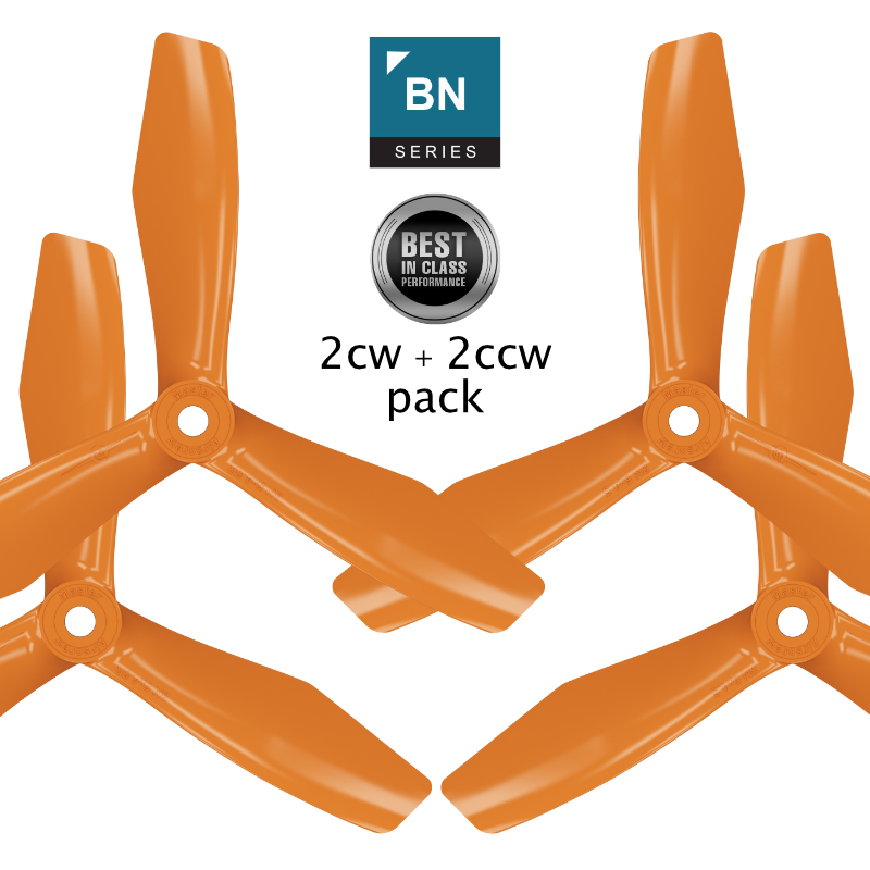 BN-3blade-FPV - 5x4.5 Prop Set x4 Orange - Master Airscrew