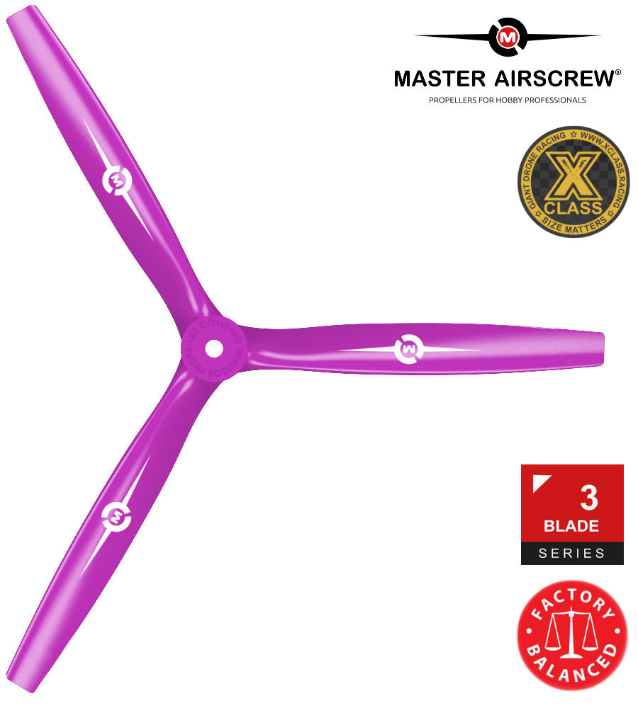 3-Blade - 13x12 Propeller Rev./Pusher Magenta - Master Airscrew