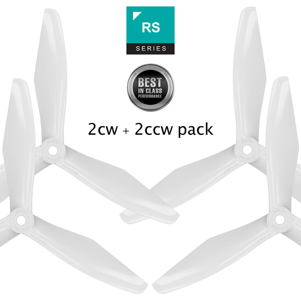 RS-3blade-FPV - 5x4.5 Prop Set x4 White - Master Airscrew