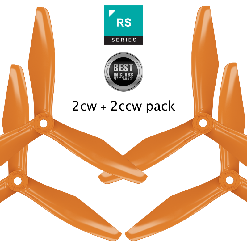 RS-3blade-FPV - 6x4.5 Prop Set x4 Orange - Master Airscrew