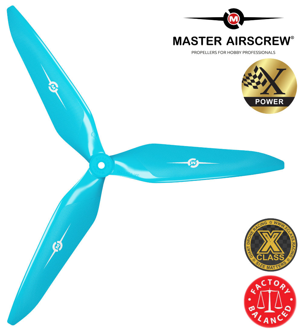 3X Power - 11x10 Propeller (CW) Rev./Pusher Blue - Master Airscrew