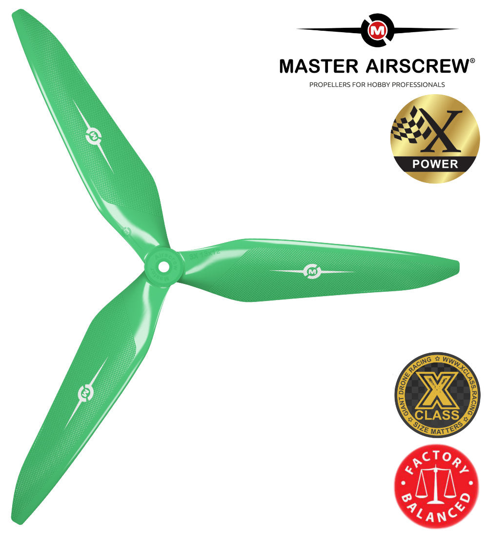 3X Power - 13x12 Propeller (CCW) Green - Master Airscrew