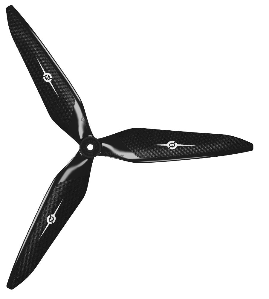 3X Power - 13x12 Propeller (CW) Rev./Pusher Black - Master Airscrew