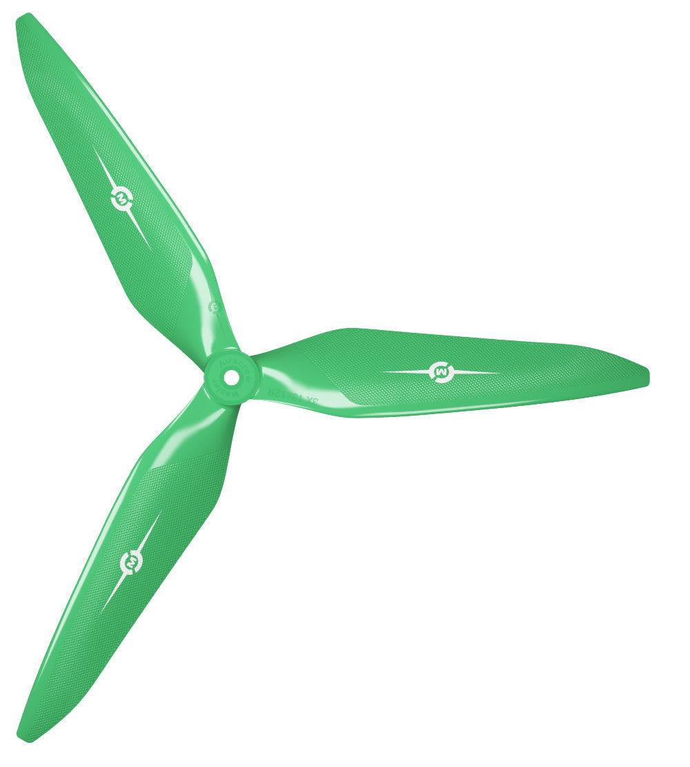 3X Power - 13x12 Propeller (CW) Rev./Pusher Green - Master Airscrew