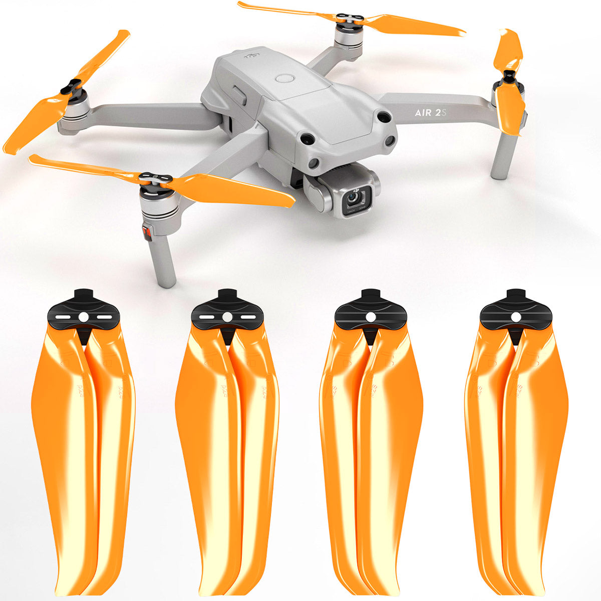 DJI Air 2S STEALTH Upgrade Propellers - x4 Orange - Master Airscrew