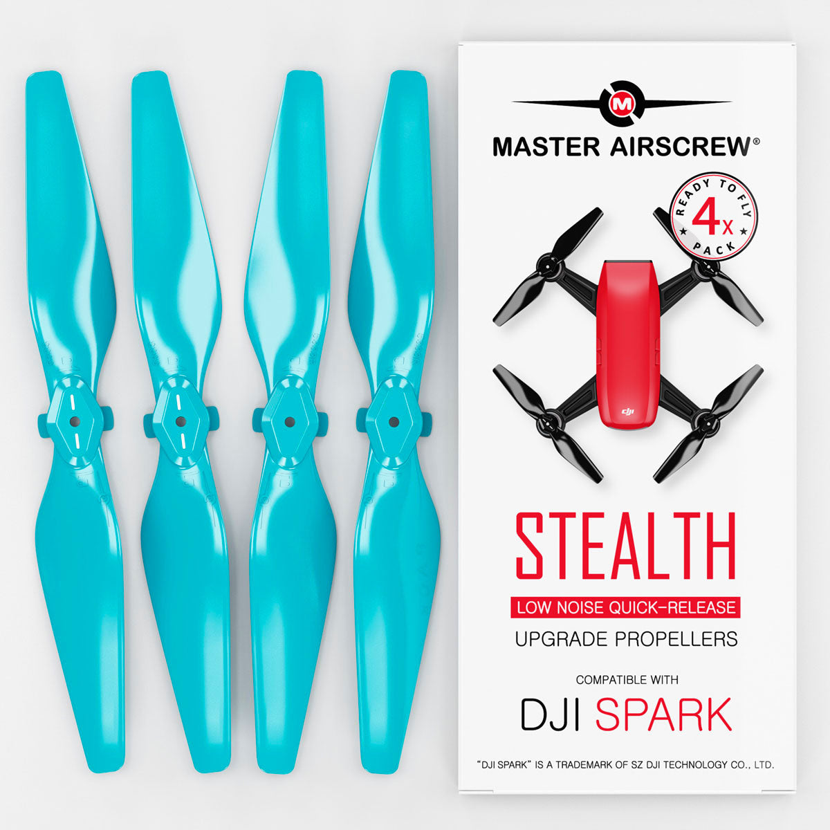 DJI Spark STEALTH Upgrade Propellers - x4 Blue - Master Airscrew