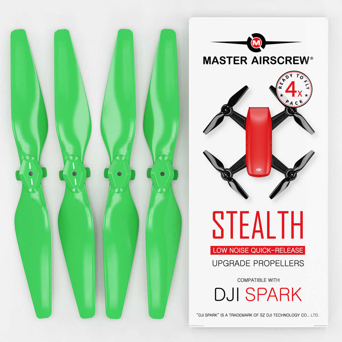 DJI Spark STEALTH Upgrade Propellers - x4 Green - Master Airscrew