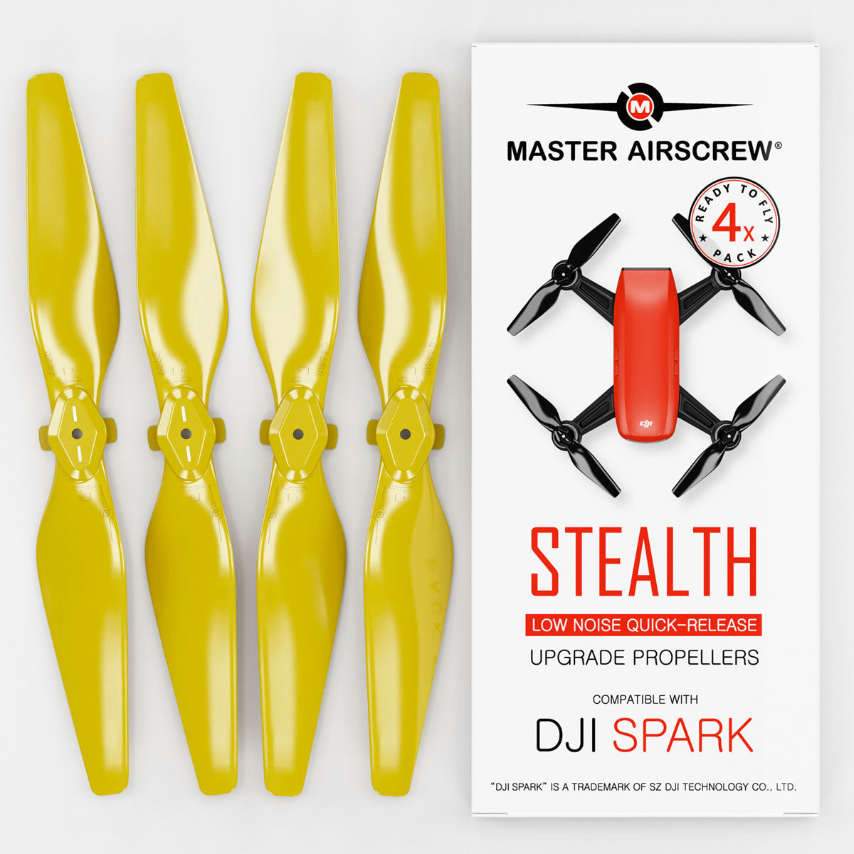 DJI Spark Low-Noise STEALTH Upgrade Propellers x4 YELLOW