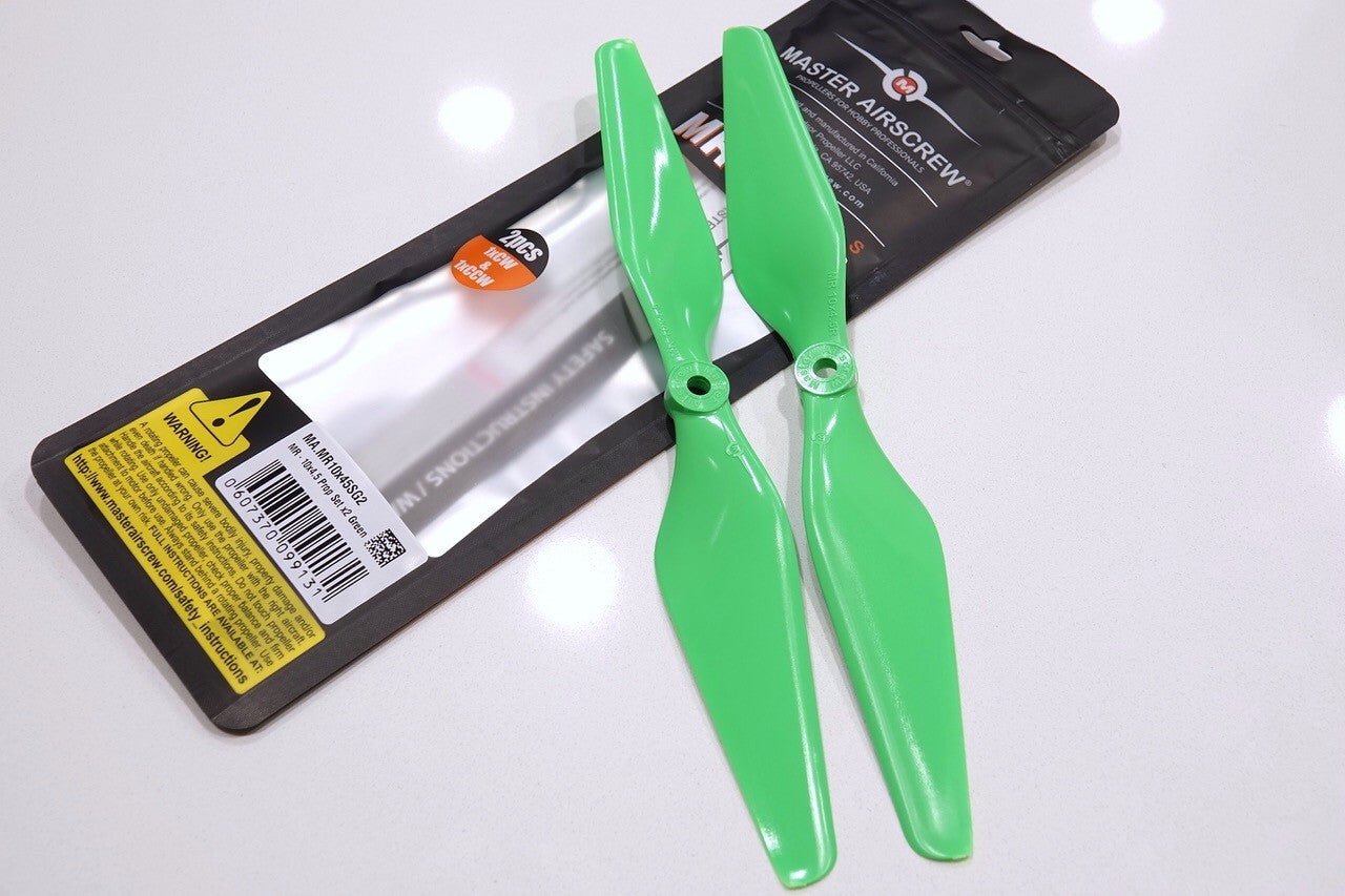 MR Series - 10x4.5 Propeller Set x2 Green - Master Airscrew
