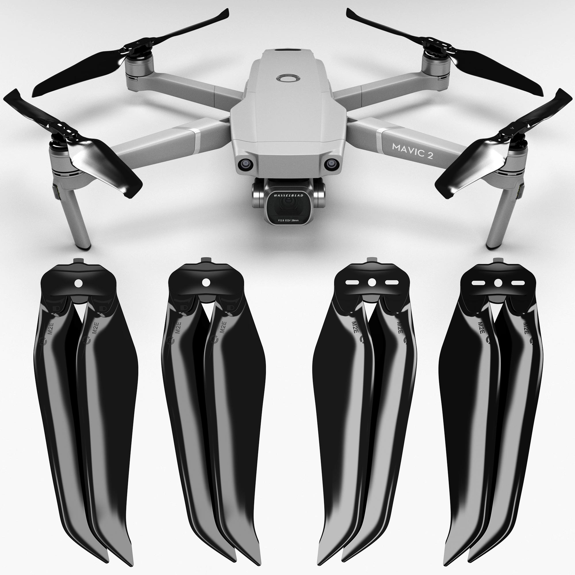 DJI Mavic STEALTH Low-Noise Propellers x4 BLACK Master Airscrew