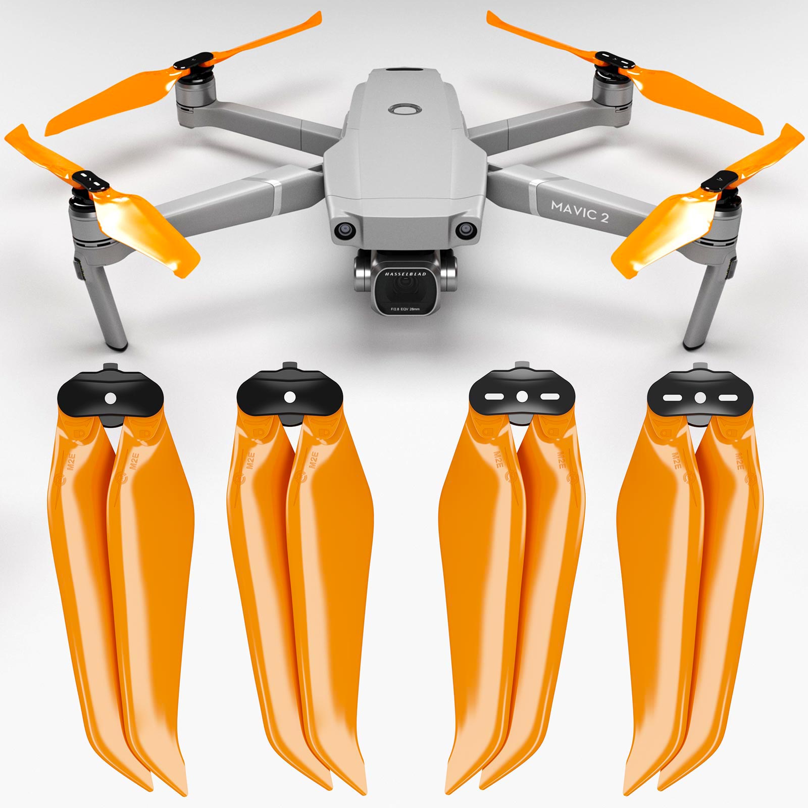 DJI Mavic STEALTH Low-Noise Propellers x4 ORANGE Master Airscrew