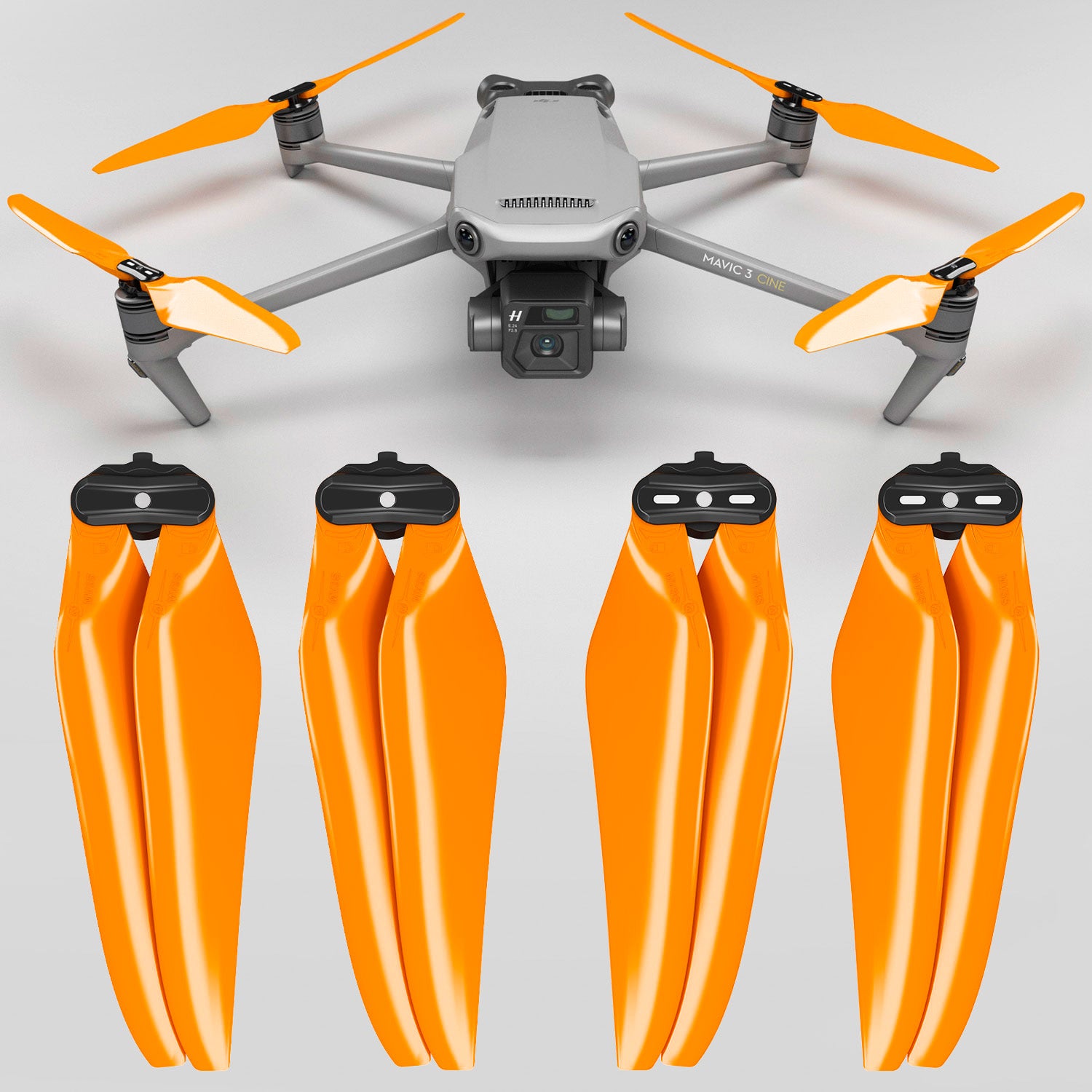 DJI Mavic STEALTH Propellers x4 ORANGE Master Airscrew