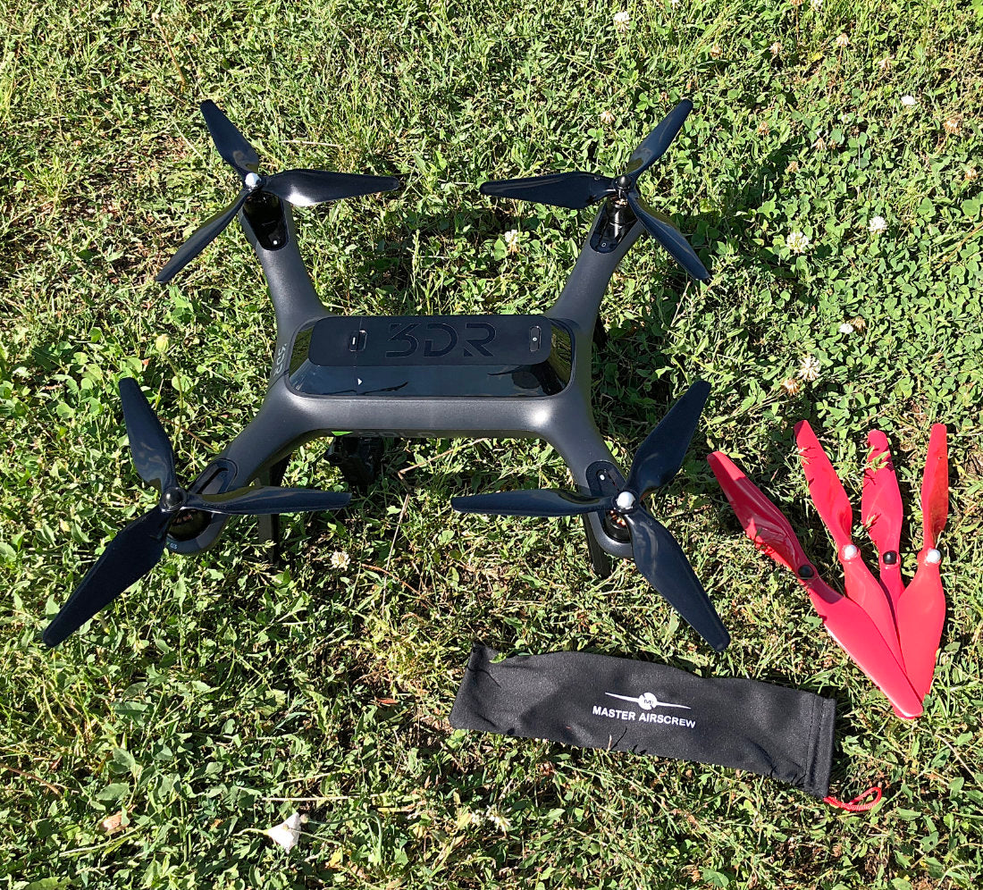 3DR Solo 3-Blade Upgrade Propellers - 3MR-SL - 9x4.5 Prop Set x4 Black - Master Airscrew