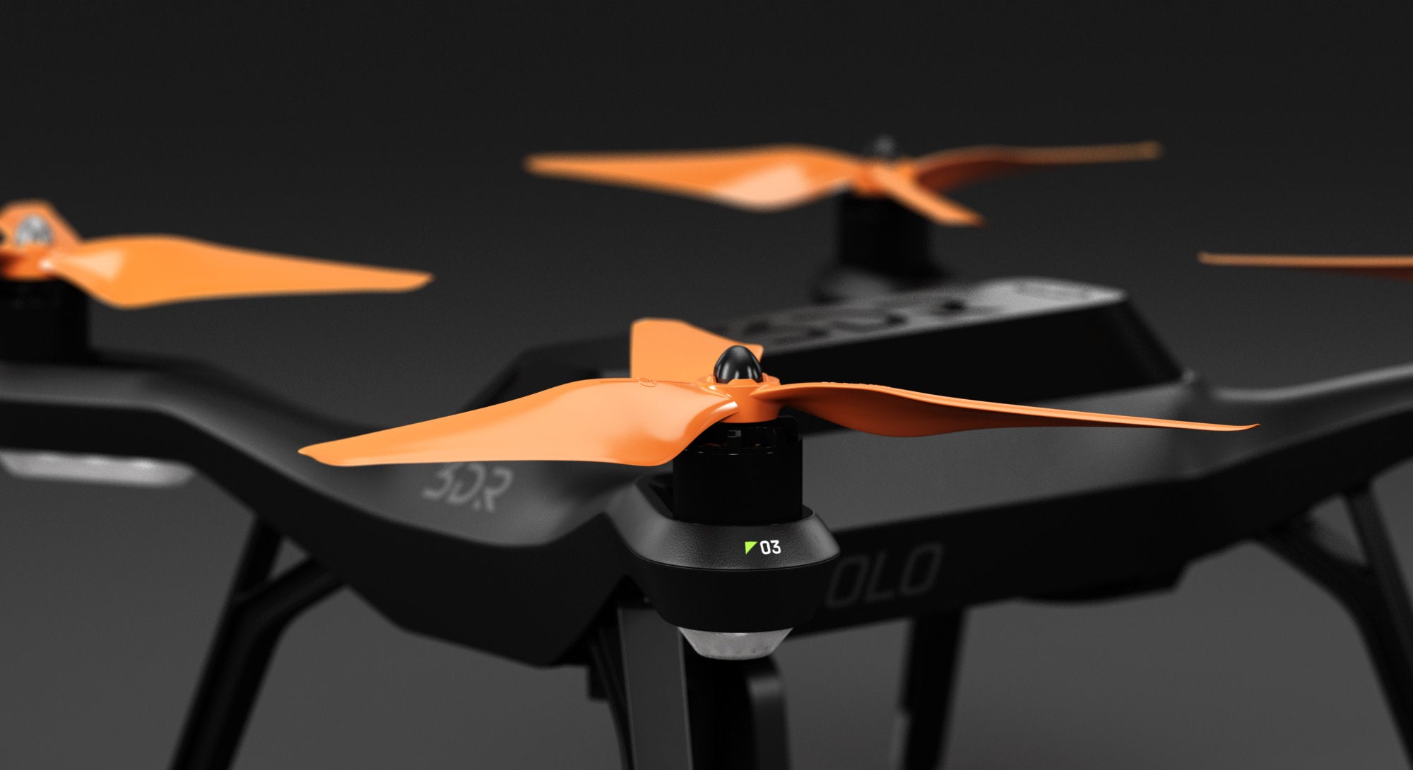 3DR Solo 3-Blade Upgrade Propellers - 3MR-SL - 9x4.5 Prop Set x4 Black - Master Airscrew