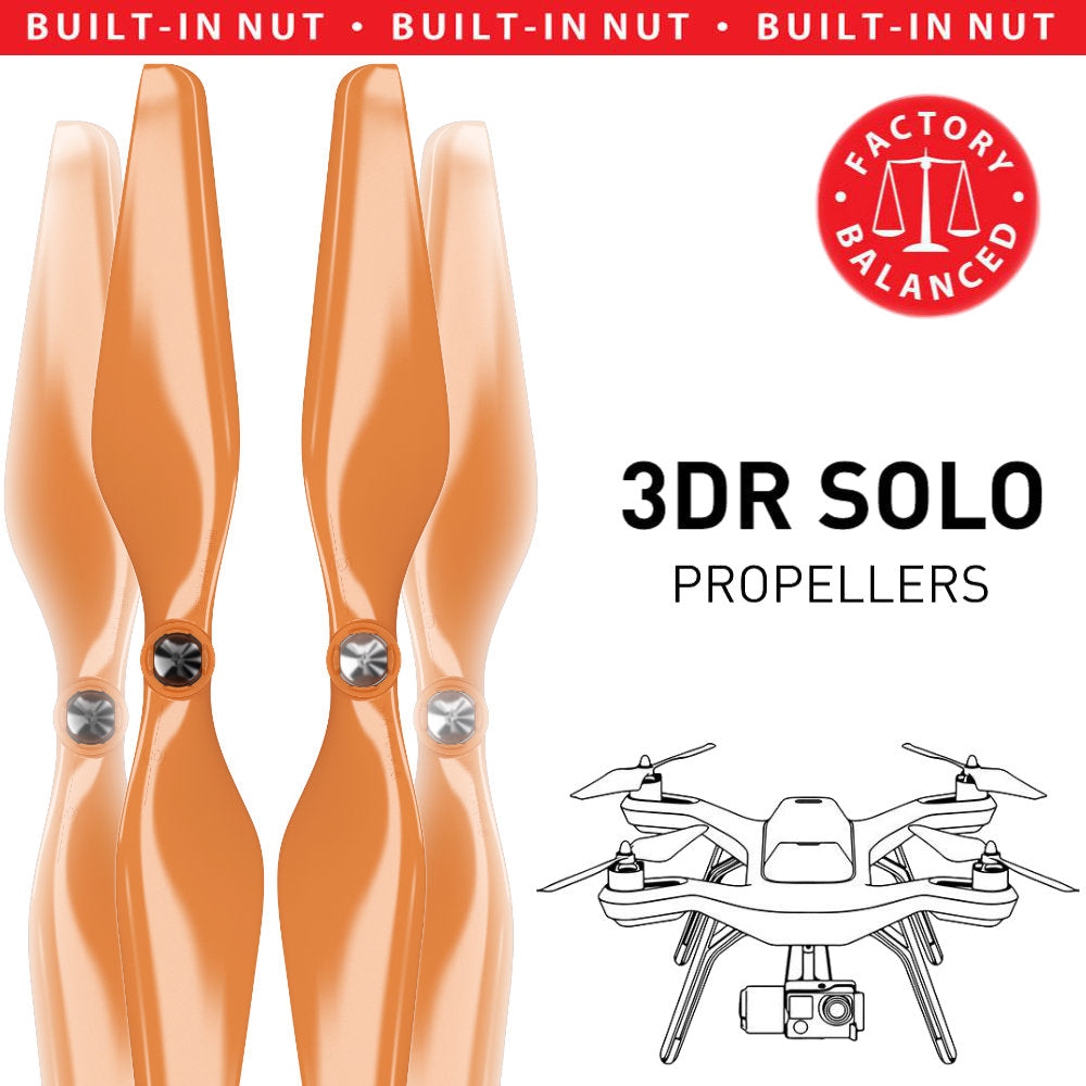 3DR Solo Built-in Nut Upgrade Propellers - MR SL 10x4.5 Set x4 Orange - Master Airscrew