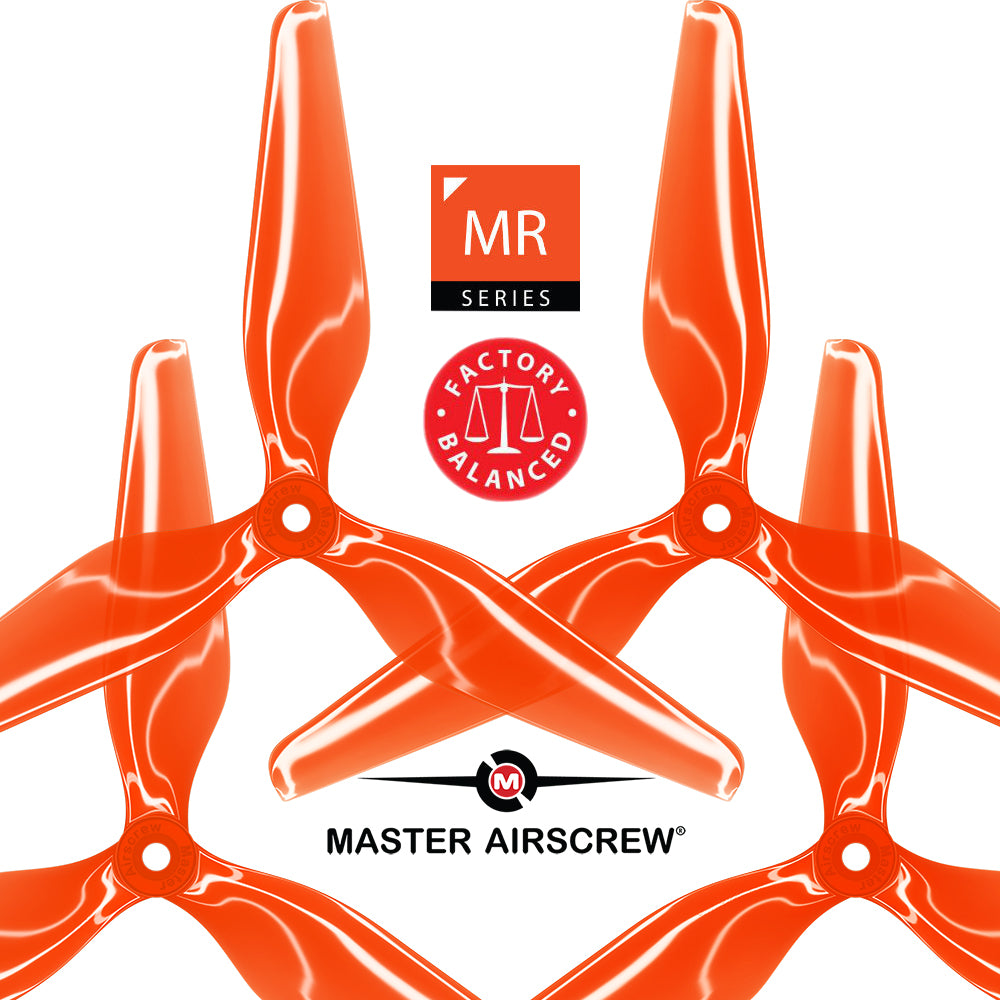 3MR Plus+ Series - 3-Blade 7x3.7 Propeller Set x4 Orange - Master Airscrew