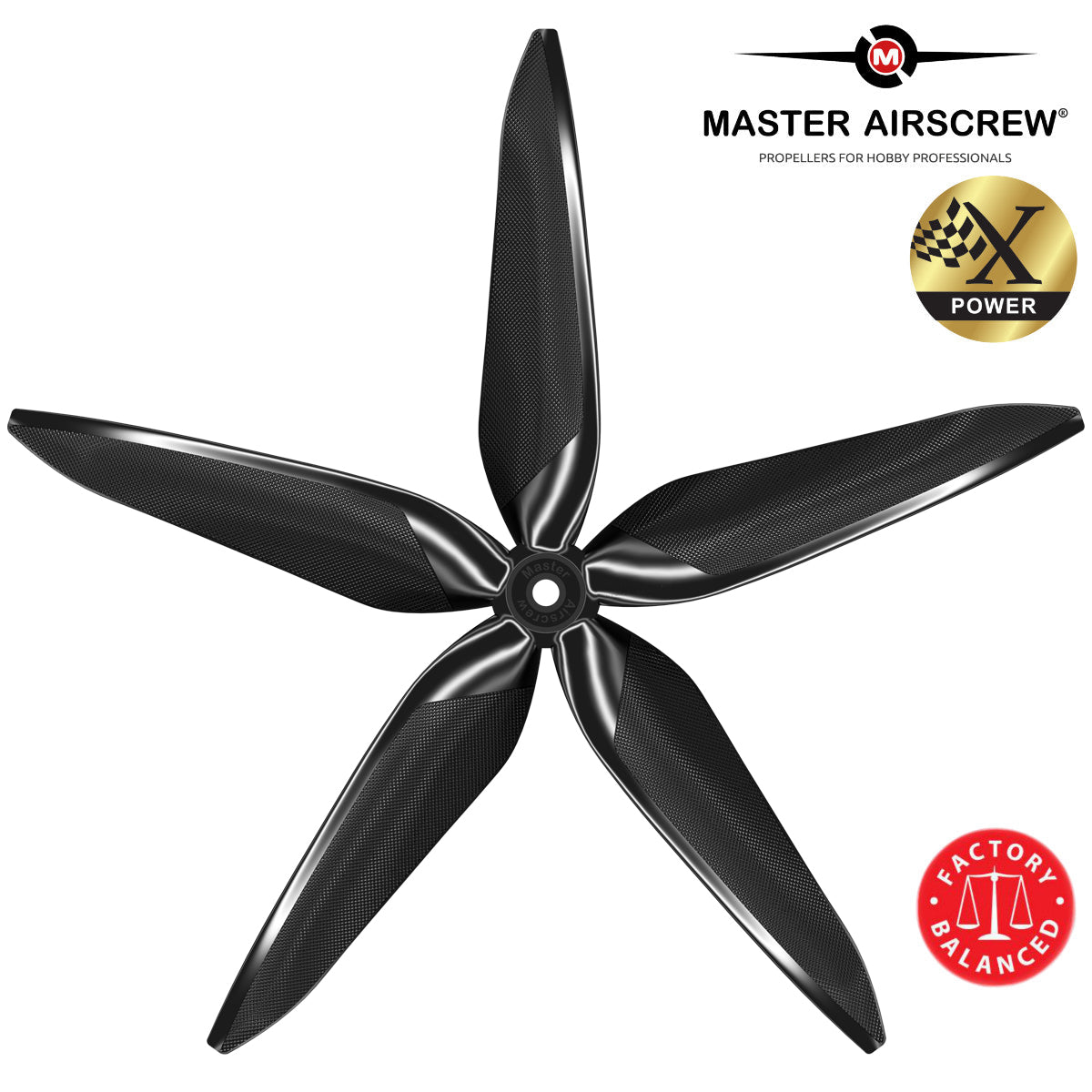 5X Power - 10x9 Propeller (CW) Rev./Pusher Black - Master Airscrew