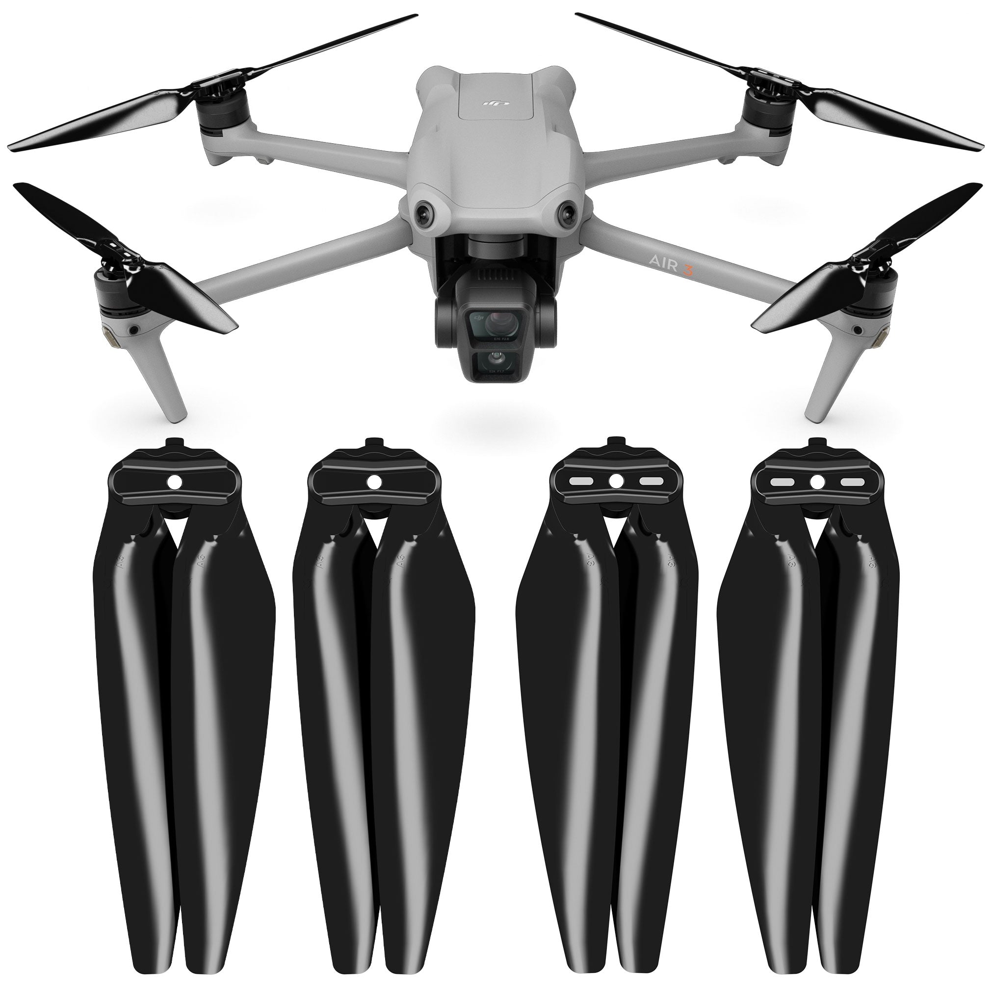 DJI Air 3 STEALTH Upgrade Propellers - x4 Black - Master Airscrew