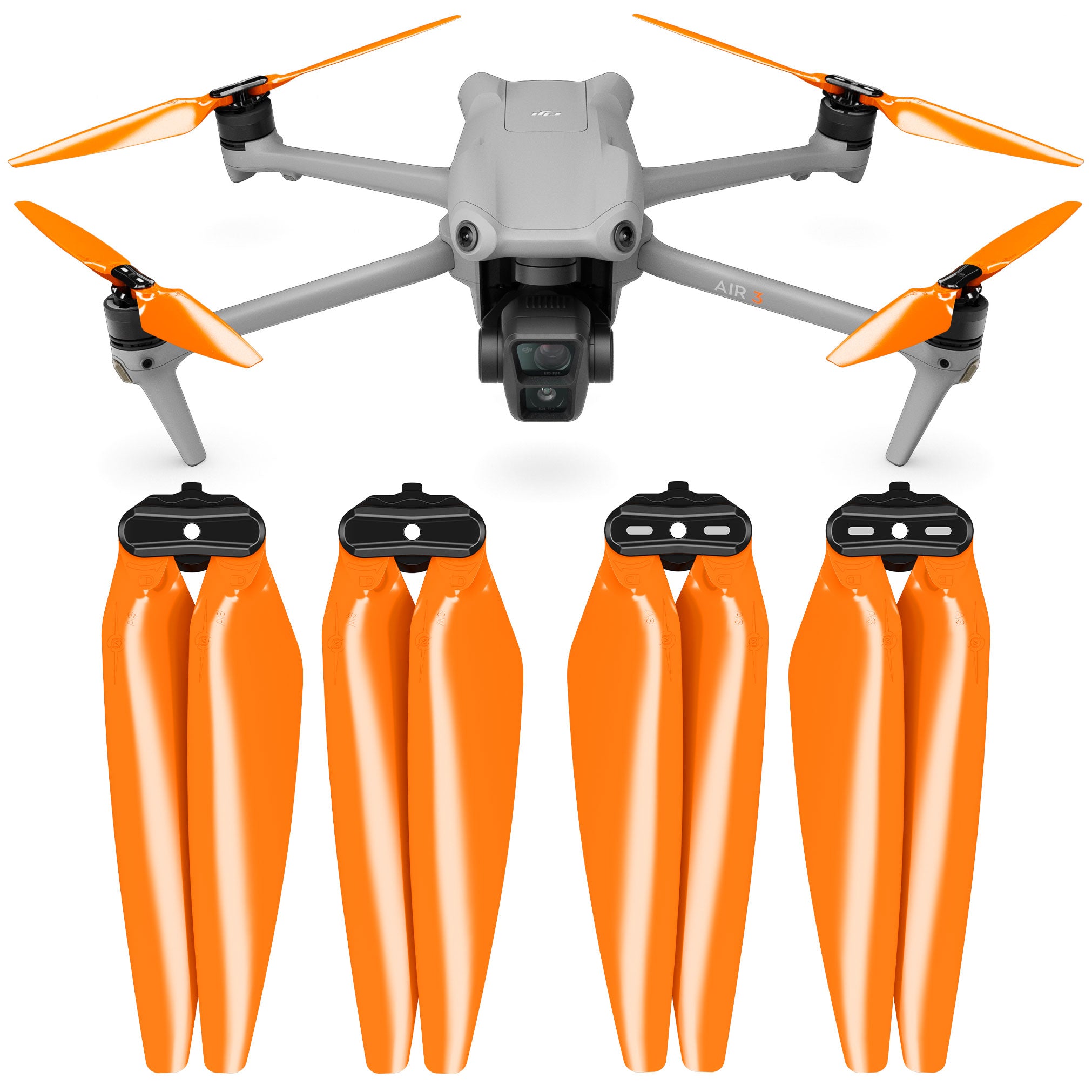 DJI Air 3 STEALTH Upgrade Propellers - x4 Orange - Master Airscrew