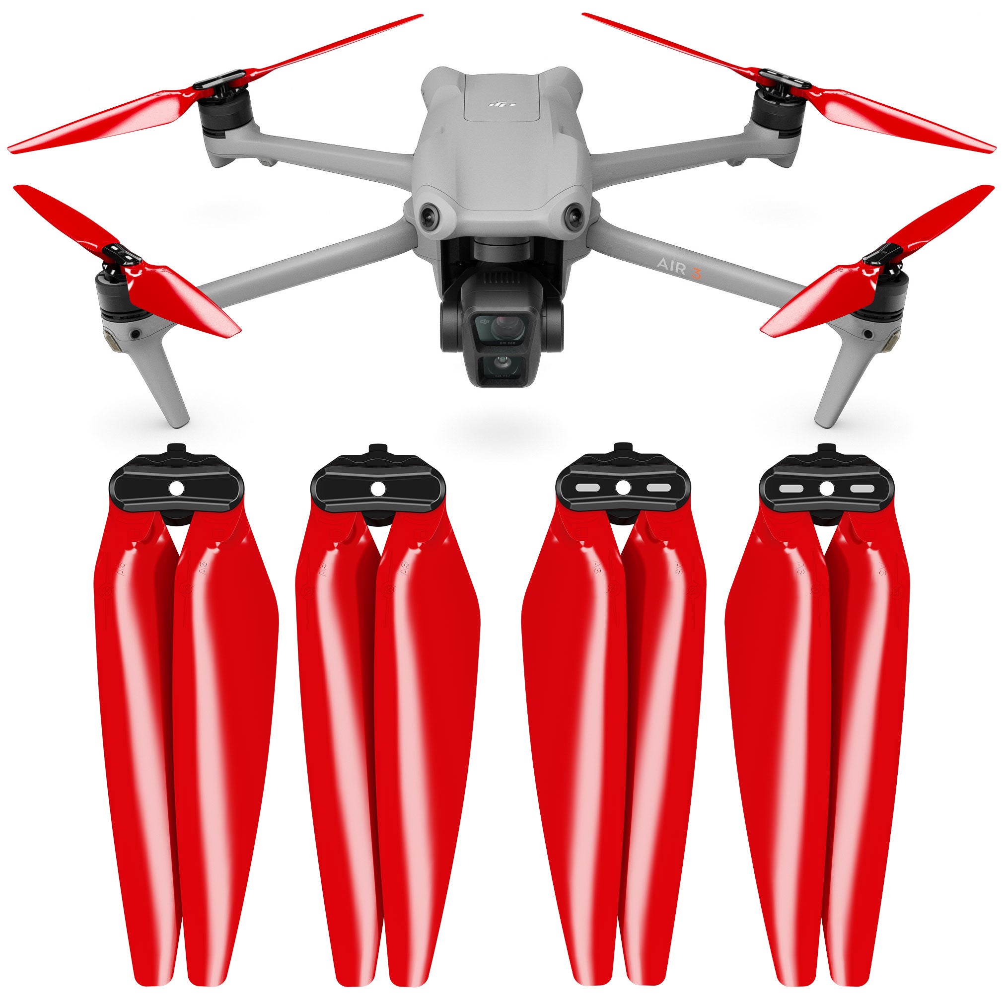 DJI Air 3 STEALTH Upgrade Propellers - x4 Red