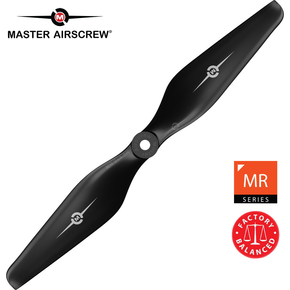 MR Series - 9x4.5 Propeller (CW) Rev./Pusher Black - Master Airscrew