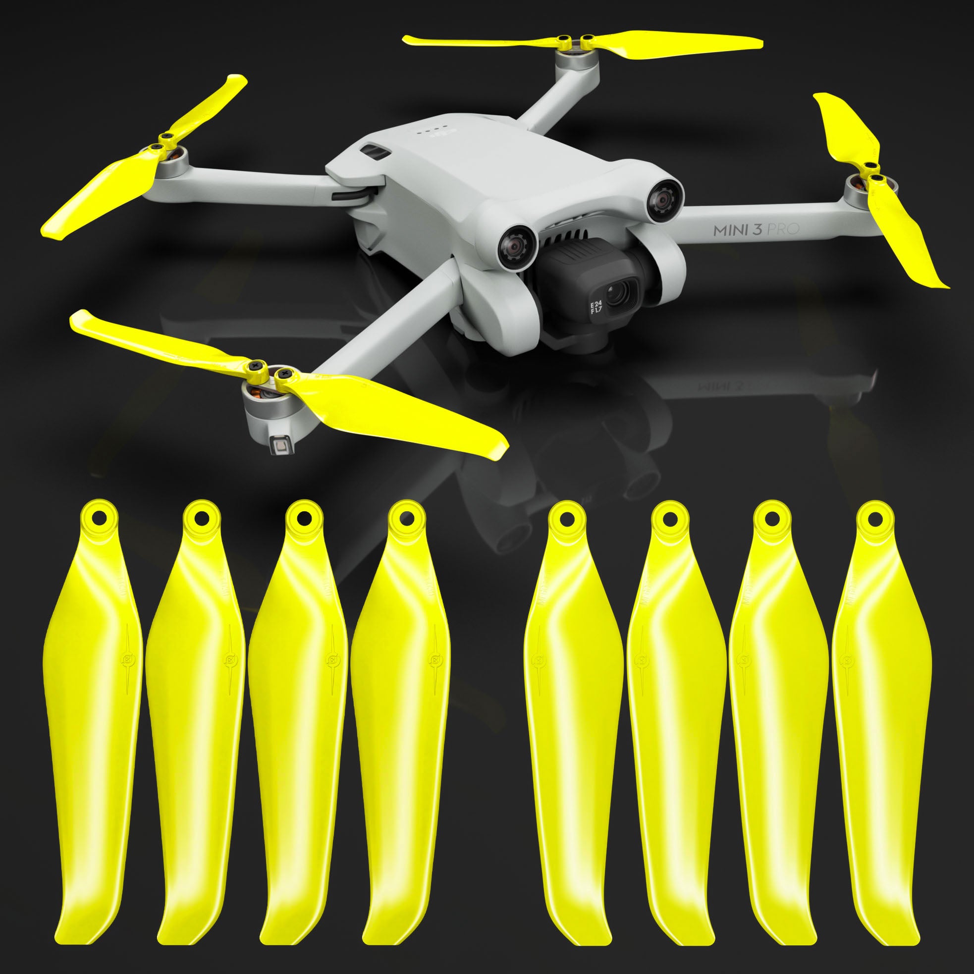 DJI Mini 3 Pro / 4 Pro STEALTH Upgrade Propellers - x4 Electric - Master Airscrew