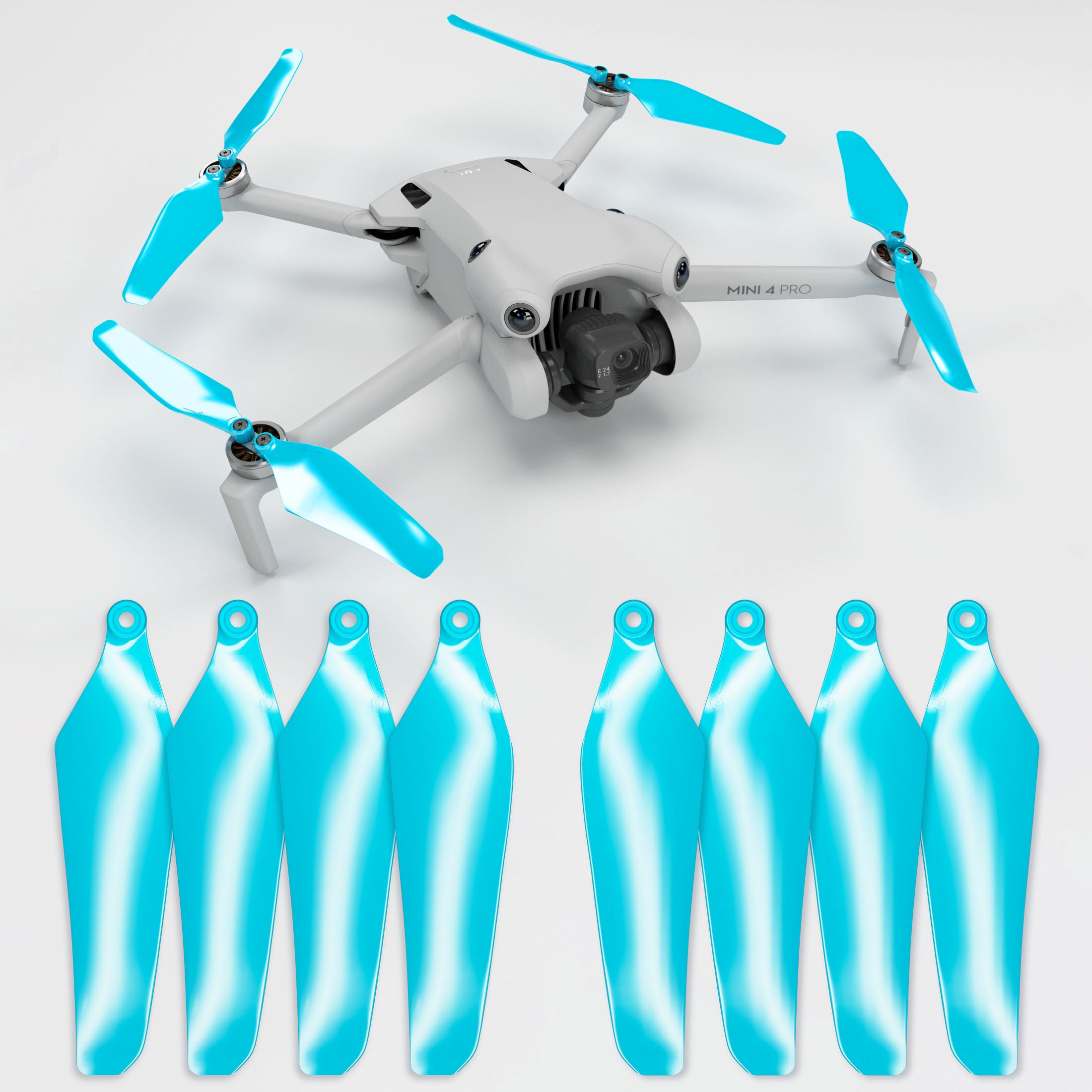 DJI Mini 4 / 3 Pro SUPER STEALTH Upgrade Propellers - x4 Blue - Master Airscrew