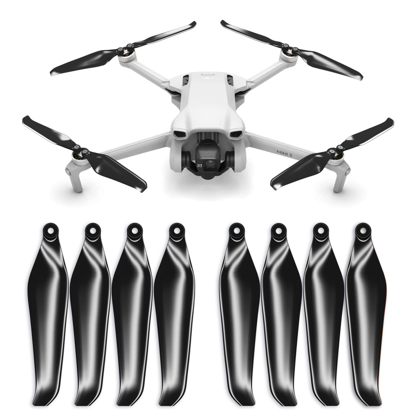 DJI Mini 3 STEALTH Upgrade Propellers - x4 Black - Master Airscrew