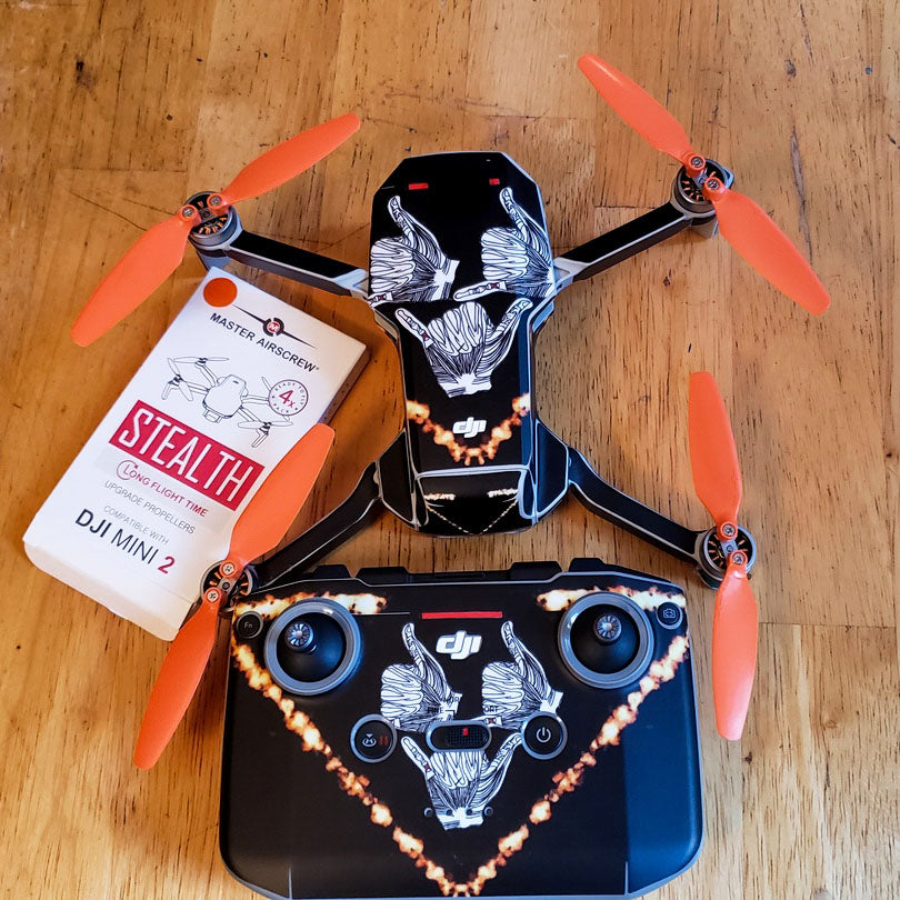 DJI Mini 2 / SE STEALTH Upgrade Propellers -x4 ORANGE -Master Airscrew