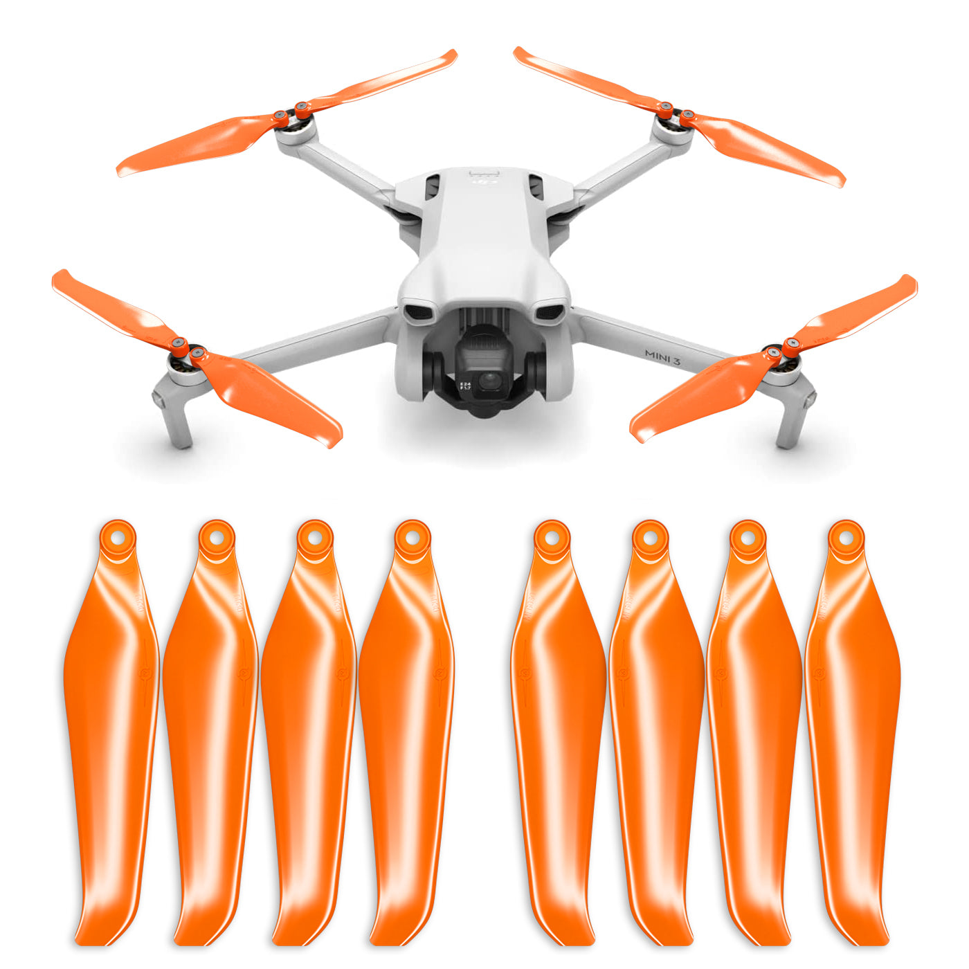 DJI Mini 2 / SE STEALTH Upgrade Propellers - x4 Orange