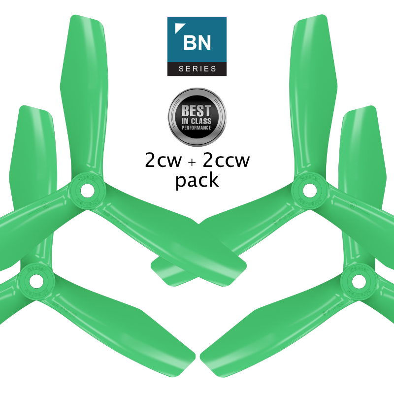 BN-3blade-FPV - 5x4.5 Prop Set x4 Green - Master Airscrew