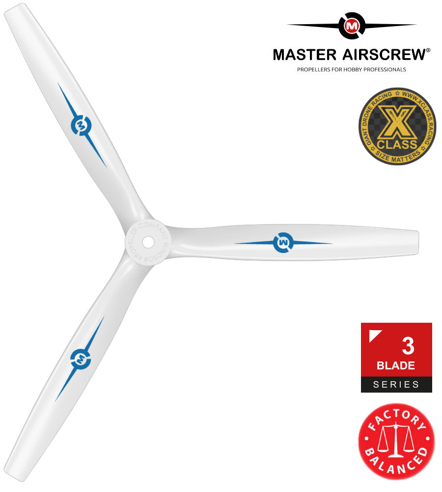 3-Blade - 13x12 Propeller Rev./Pusher White - Master Airscrew