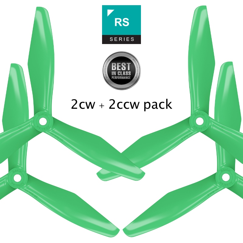RS-3blade-FPV - 5x4.5 Prop Set x4 Green - Master Airscrew