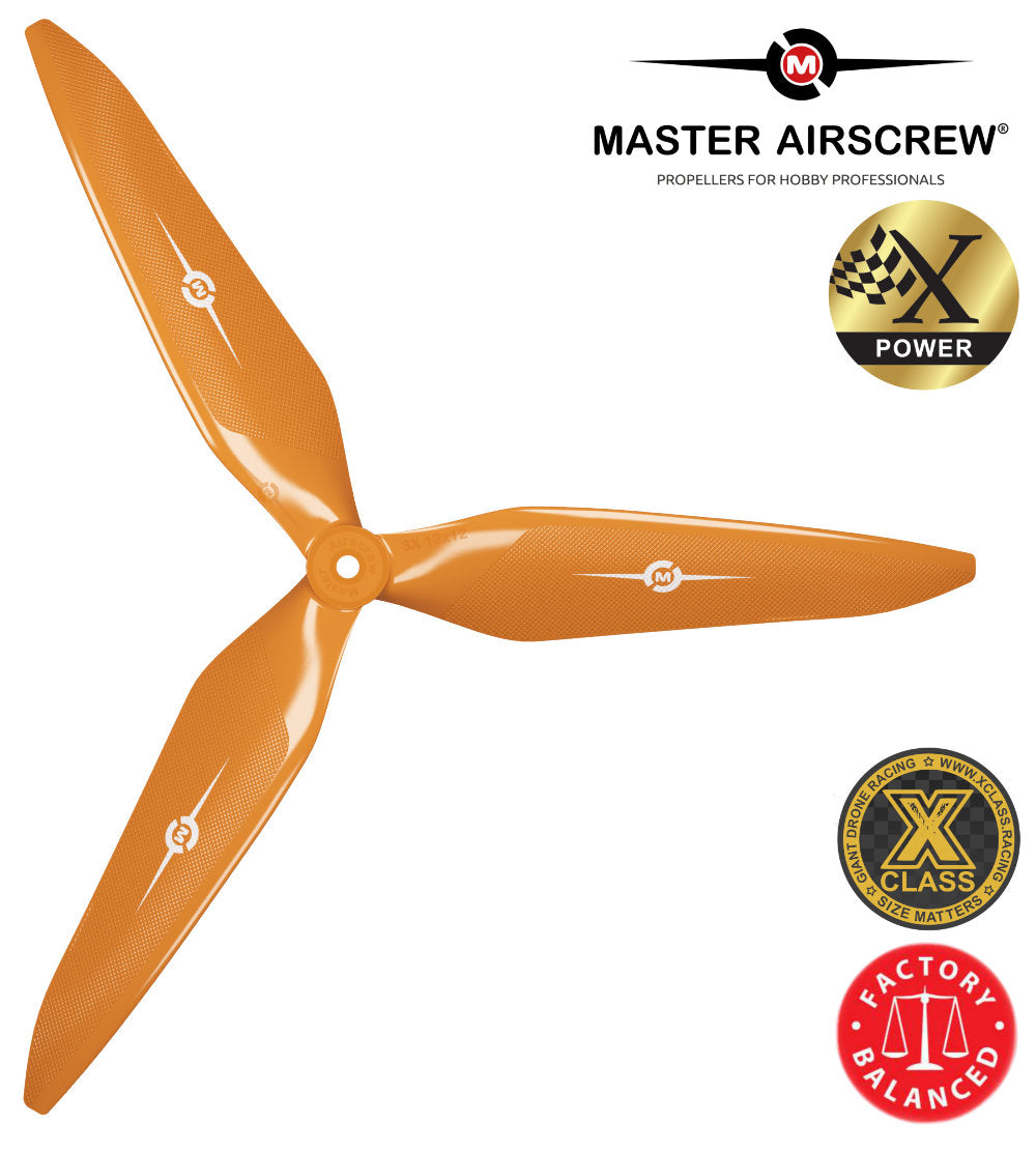 3X Power - 13x12 Propeller (CCW) Orange - Master Airscrew