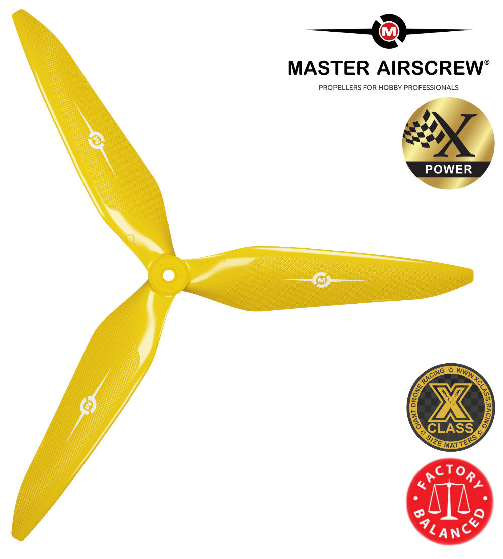 3X Power - 13x12 Propeller (CCW) Yellow - Master Airscrew