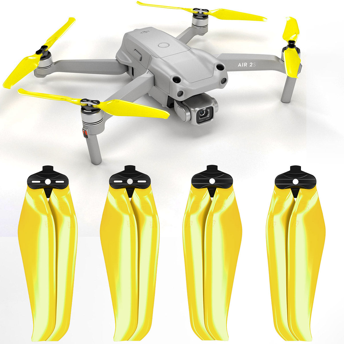DJI Air 2S STEALTH Upgrade Propellers - x4 Yellow - Master Airscrew