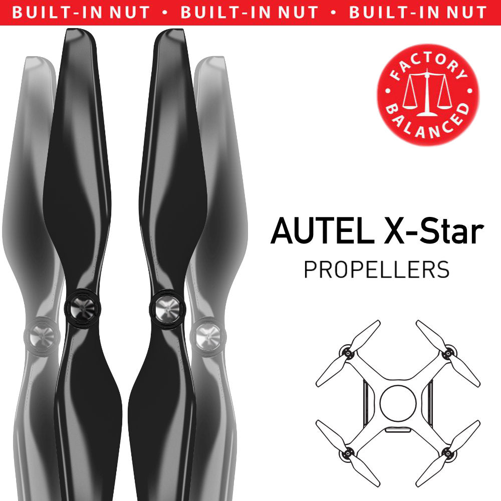 AUTEL X-Star Built-in Nut Upgrade Propellers - MR AU 9.4x5 Set x4 Black - Master Airscrew