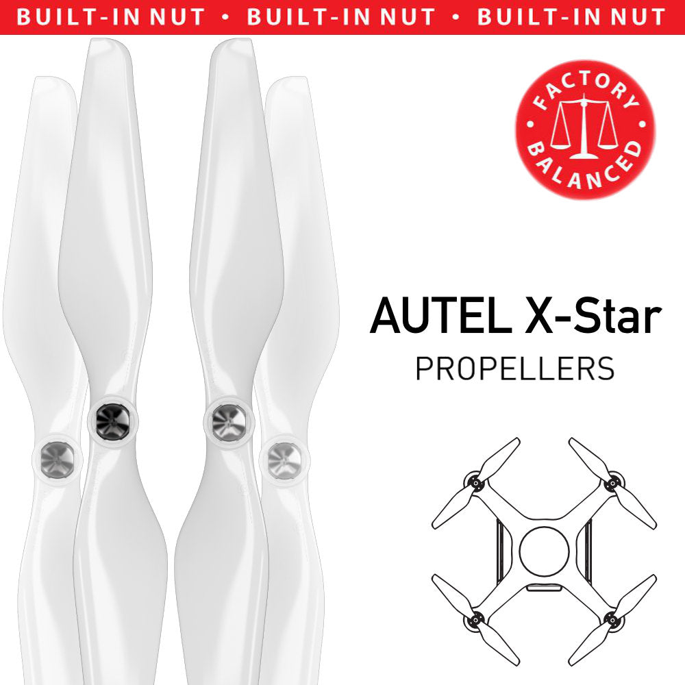 AUTEL X-Star Built-in Nut Upgrade Propellers - MR AU 9.4x5 Set x4 White - Master Airscrew