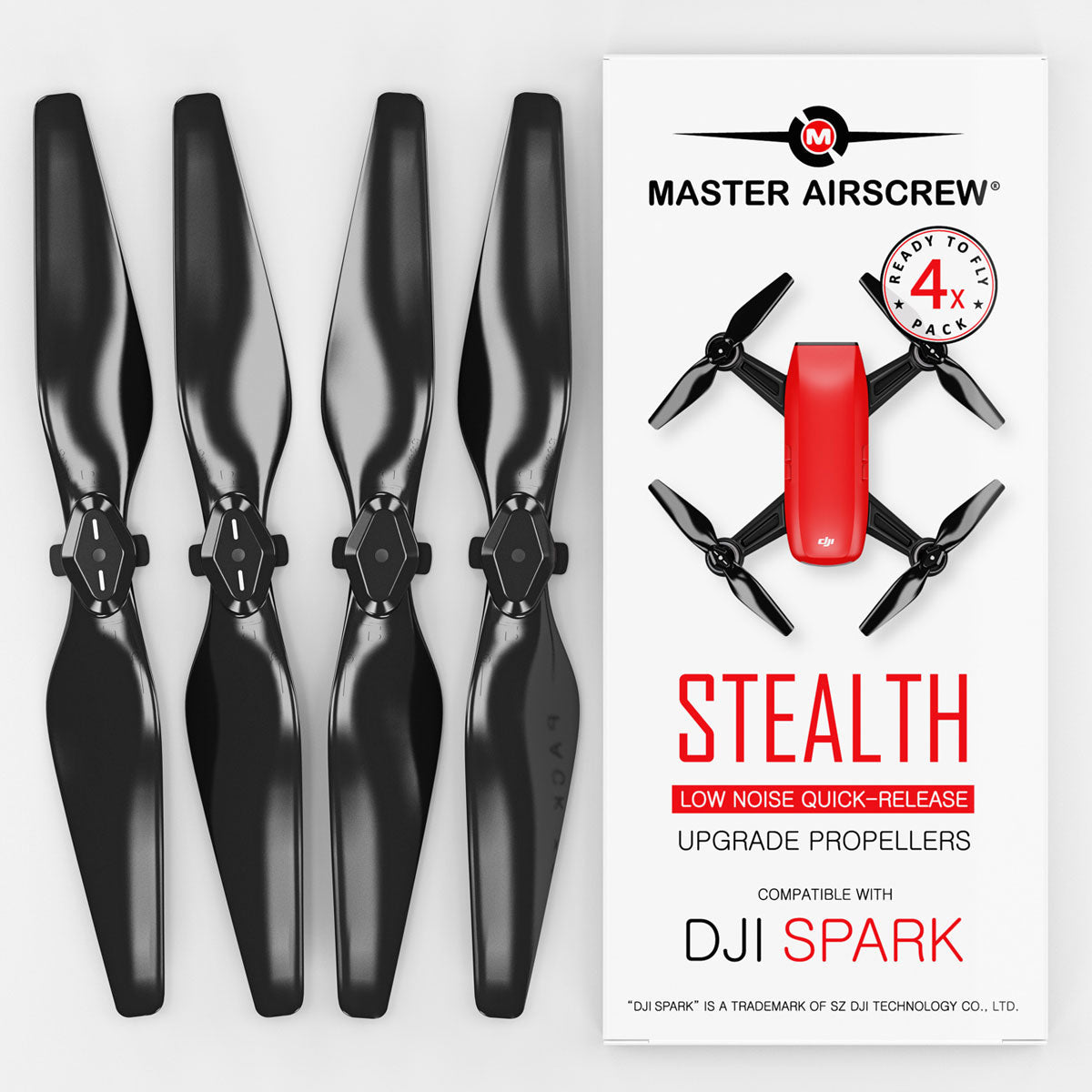 DJI Spark Low-Noise STEALTH Upgrade - x4 BLACK - Master Airscrew