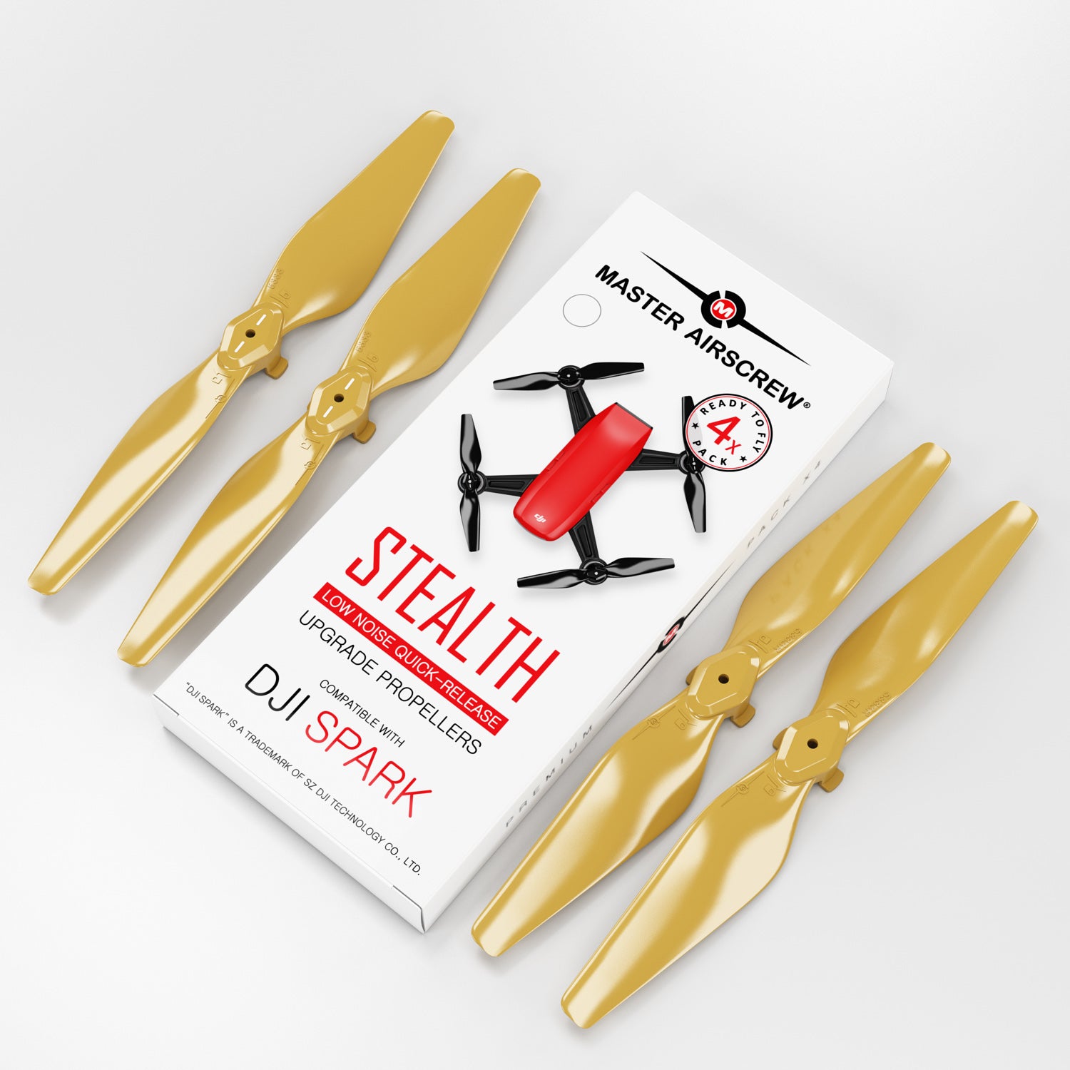 DJI Spark STEALTH Upgrade Propellers - x4 Yellow - Master Airscrew