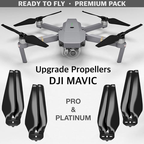 DJI Mavic PRO & Platinum STEALTH Upgrade Propellers - x4 - BLACK - Master  Airscrew