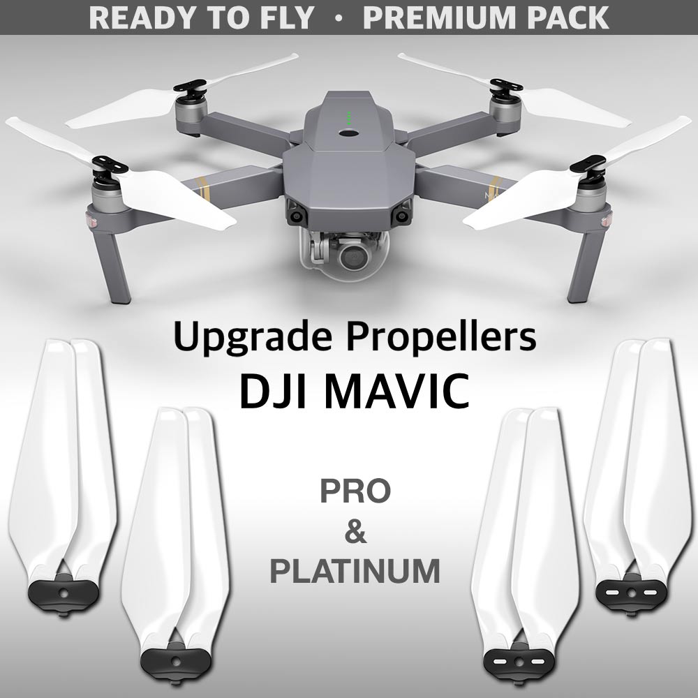DJI Mavic Pro & Platinum STEALTH Upgrade Propellers - x4 White - Master Airscrew