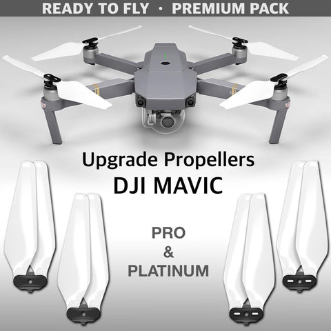 DJI Mavic Pro & Platinum STEALTH Upgrade Propellers - x4 White