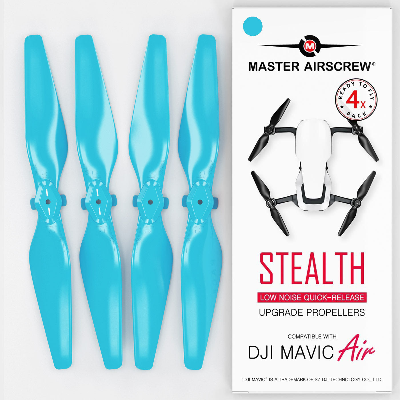 tilskadekomne oprejst binær DJI Mavic Air Low-Noise STEALTH Upgrade Propellers V2 - x4 BLUE - Master  Airscrew