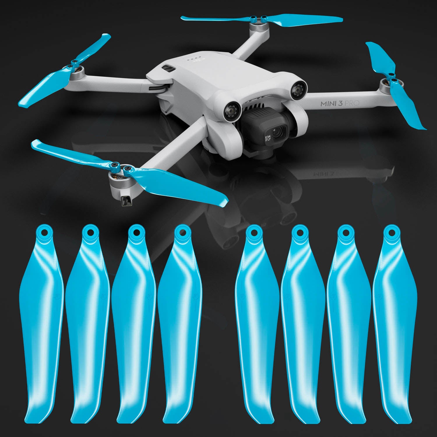 DJI Mini 3 Pro STEALTH Upgrade Propellers - x4 Blue - Master Airscrew